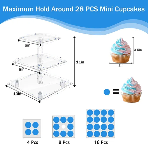 Miniatura 4 de YestBuy - Soporte para cupcakes (3/4/5)