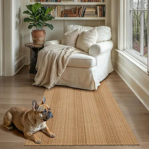 Miniatura 19 de MatEssenz Alfombrillas de cocina de 20 x 30 pulgadas para piso, alfombras de cocina tejidas, lavables a máquina, estilo bohemio, antideslizantes