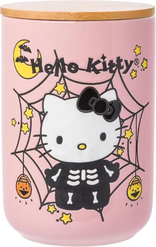Miniatura 16 de Silver Buffalo Sanrio Hello Kitty Tazón de galletas diseño de gatito rosa tamaño mediano de cerámica Hello Kitty Waving (cerámica)