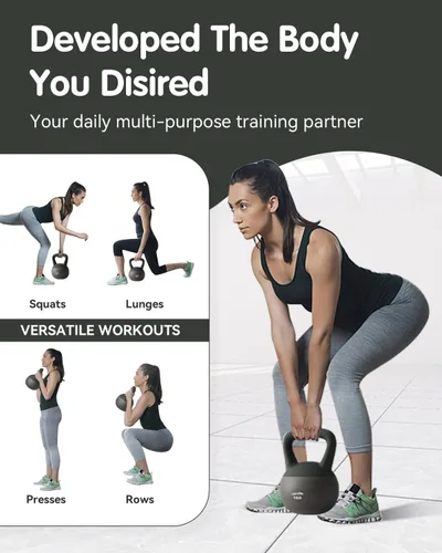 Miniatura 6 de Soft Kettlebell - Cushioned Impact-Resistant Base and Anti-Slip, Kettle bell Anti-Slip Grip Weight for Home Workouts, Safe Strength Training