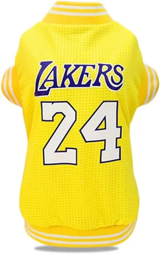Miniatura 7 de Ropa para perros Camiseta transpirable de malla de baloncesto, ropa para mascotas, ropa deportiva para cachorros, camisa para perros de moda de Rojo