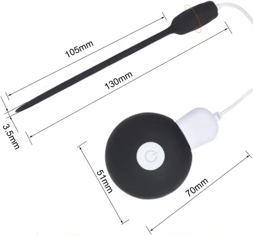 Miniatura 7 de Sonido vibratorio de silicona para hombres Estimulación de uretra Masturbador de entrenamiento del pene masculino