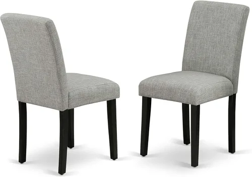 Miniatura 6 de East West Furniture DLAB3-BLK-06 - Juego de comedor de 3 piezas para espacios pequeños, contiene una mesa de comedor redonda con Dropleaf y 2 sillas