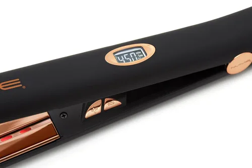 Miniatura 5 de NuMe Style Setter - Plancha plana de titanio, planchas flotantes de 1 pulgada con acondicionamiento de iones negativos, tira de luz infrarroja