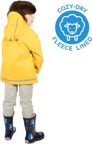 Miniatura 3 de JAN & JUL Chaqueta impermeable acogedora para niños con forro polar