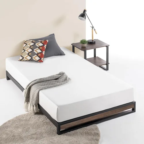 Miniatura 12 de Zinus Suzanne - Cama de plataforma de 6 pulgadas sin cabecero, Acero Madera Contrachapado, Marrón