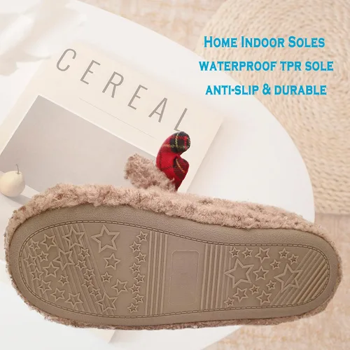 Miniatura 4 de Pantuflas de Navidad para mujer, lindas y cálidas para el hogar, para interiores y exteriores