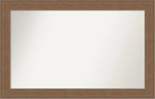Miniatura 316 de Amanti Art Espejo de baño marrón para sobre el fregadero, 25 x 25 pulgadas, hecho a medida, espejo de tocador cuadrado marrón medio, marco de madera