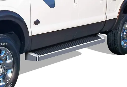 Miniatura 14 de Estribos APS 5 pulgadas negros compatibles con Ford F250 F350 Super Duty 1999-2016 cabina doble acero inoxidable (pasos laterales barras laterales)