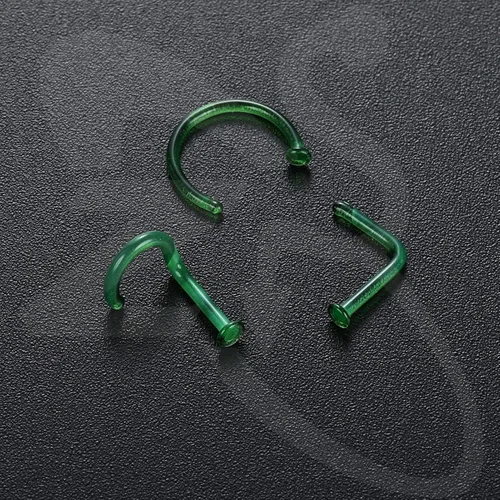 Miniatura 5 de ZS 3 piercings de cristal para la nariz transparentes, 0.63 oz, cartílago curvado, hélice, hélice, nariz, piercing para tabique, joyería