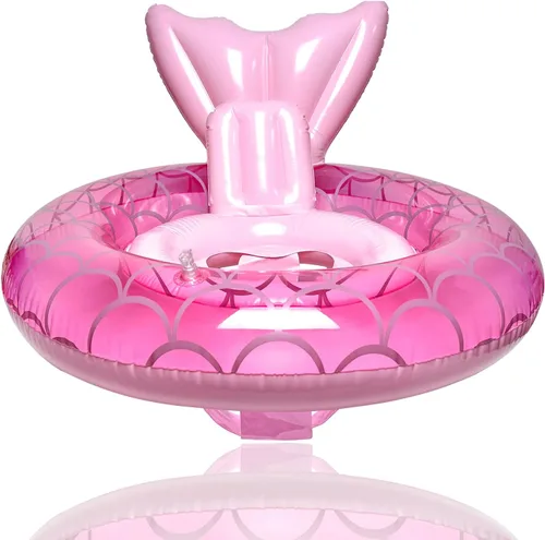 Miniatura 9 de ZEYGLXC Flotadores de piscina para bebés de 6 a 48 meses, anillo inflable de natación con asiento y asa para bebés y niños pequeños, entrenamiento