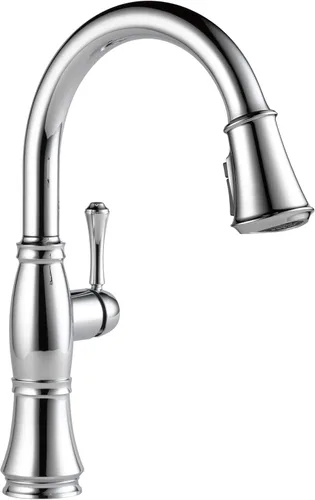 Miniatura 19 de Delta Grifo Cassidy Gold para cocina, grifos de cocina con rociador extraíble, grifo de fregadero de cocina, grifo dorado para fregadero de cocina