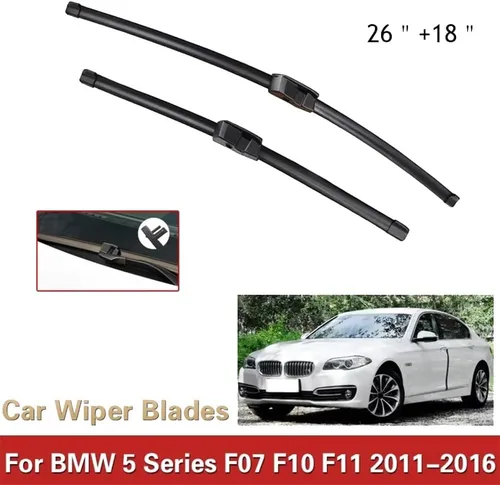 Miniatura 2 de Escobillas de limpiaparabrisas compatibles con BMW Serie 5 F10 F11 F07 GT 2010 – 2016 Parabrisas delantero y trasero Accesorios para automóviles F11
