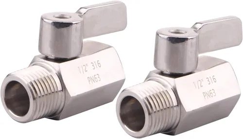 Miniatura 13 de DERNORD 3/8 pulgada inoxidable mini rosca macho SUS316 de la hembra x del NPT de la válvula de bola