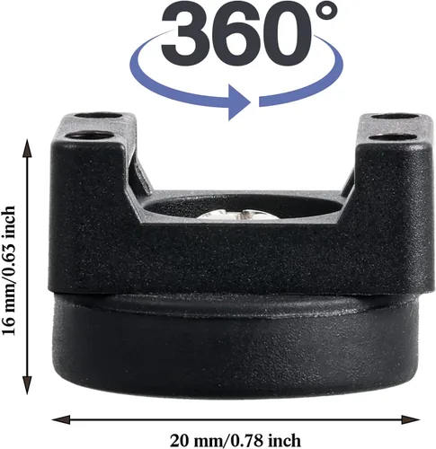 Miniatura 2 de Yookeer 15 piezas de base magnética de montaje de brida con cremallera, clips magnéticos negros para cables, base de gestión de bridas de cables