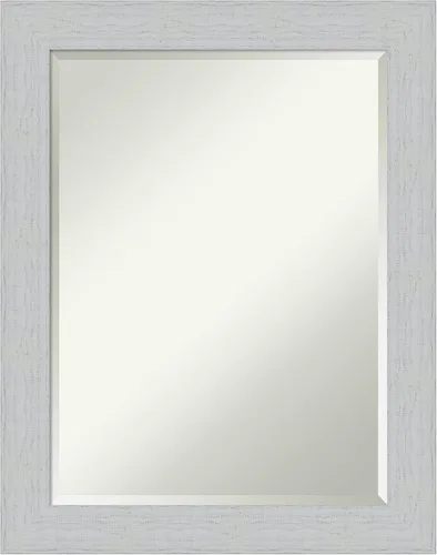Miniatura 64 de Amanti Art Espejo de pared, espejo de marco de madera blanca lavada para decoración de pared o uso como espejo de baño para sobre el fregadero