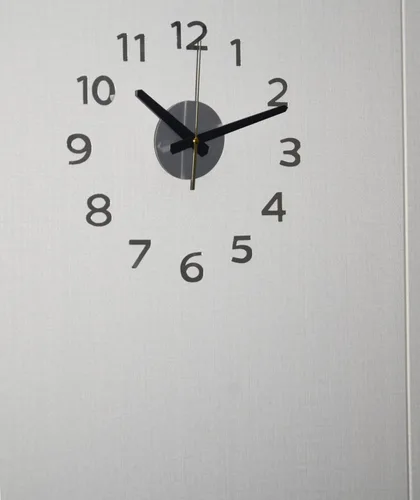 Miniatura 4 de OceeK Reloj de pared para bricolaje, moderno, silencioso, sin tictac, funciona con pilas, cuarzo de calidad 3D sin marco, cierre de pared