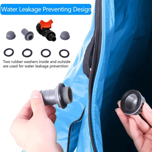 Miniatura 8 de Barril de lluvia plegable, tanque de almacenamiento de agua portátil, sistema de recolección de agua de lluvia, contenedor colector de agua con kit