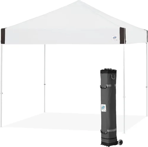 Miniatura 12 de E-Z UP Pyramid Toldo de Refugio Instantáneo Carpa Desplegable, 10' x 10' con Bolsa Rodante Wide-Trax y Juego de 4 Estacas, Azul Real