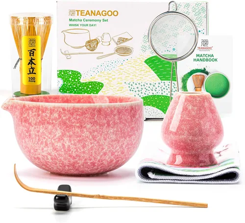 Miniatura 16 de TEANAGOO Juego de 9 Piezas Batidor de Matcha, Juego de Matcha de Cerámica, Kit de Matcha para Ceremonia, Juego de Té Matcha para Hacer Negro carbón 2