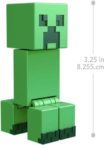 Miniatura 3 de Minecraft Creeper Figura de acción, 3.25 pulgadas, con 1 pieza de construcción y 1 accesorio, juguete de construcción inspirado en los videojuegos