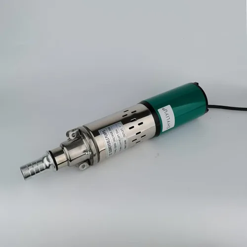 Miniatura 2 de Bomba de pozo sumergible solar DC 24V 260W Pozo profundo 3 "Tubo de acero inoxidable Tornillo 2300L/H Salida de 1 pulgada de elevación alta 53M