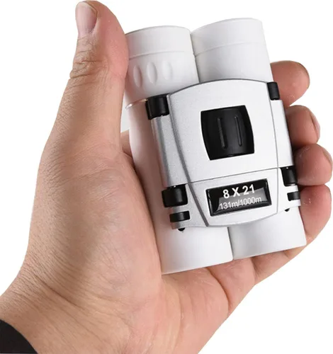 Miniatura 8 de Binoculares compactos de 8 x 21 para adultos y adolescentes, mini prismáticos ópticos completos pequeños para observación de aves, ópera, Rosa