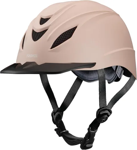 Troxel Intrepid - Casco de equitación para caballos de silla, diseño ajustable de bajo perfil, equipo de seguridad para equitación Rosa Blush Duratec
