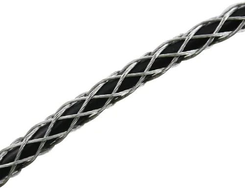 Miniatura 5 de Calcetín de agarre de cable con tuerca de 0.197 in flexible de malla de ojo, kit de calcetines de cable de acero galvanizado antideslizante, cable