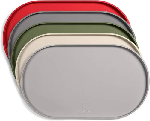 Miniatura 8 de DogBuddy Tapete de comida para perros, impermeable, tapete de silicona para cuencos de comida y agua, tapete antideslizante para alimentación