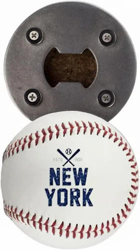 Miniatura 25 de Abrebotellas Chicago C, hecho de una pelota de béisbol real, el abrelatas de béisbol, captador de tapas, imán para nevera