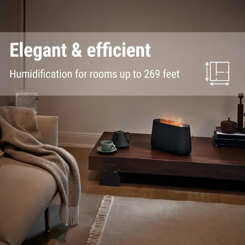 Miniatura 4 de Stadler Form Humidificador y difusor de aroma Ben, nebulizador ultrasónico para habitaciones de hasta 270 pies cuadrados, incl. efecto fuego Negro