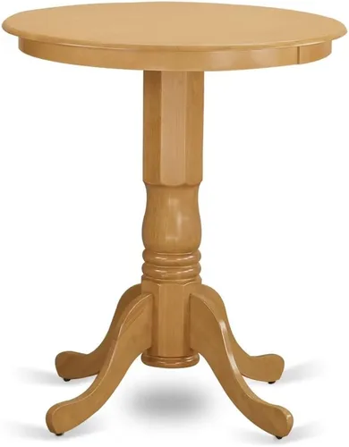 Miniatura 6 de East West Furniture EDT-BLK-TP Eden - Mesa de comedor redonda con base de pedestal, 30 x 30 pulgadas, color negro y cereza