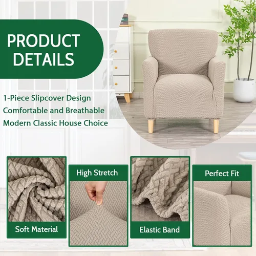 Miniatura 4 de Fundas estampadas para sillón de banquete fundas suaves para sillón de 1 pieza, fundas elásticas para silla de sala de estar, funda antideslizante