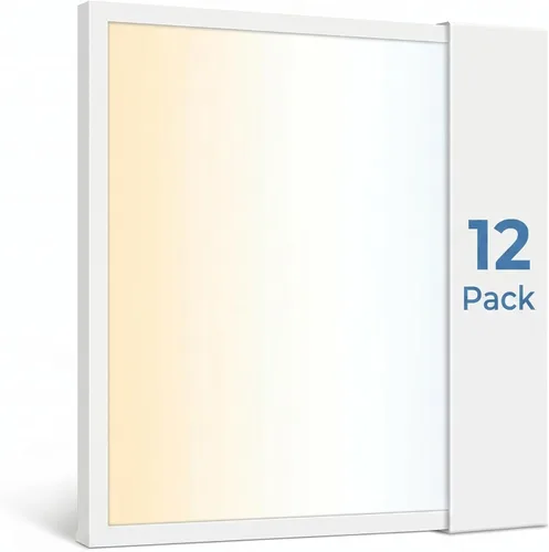 Panel plano de luz LED de 2 x 2 pies, 20/30/40W, CCT seleccionable 30K | 35K | 40K | 50K | 65K, luces de techo empotradas regulables de 0-10V,