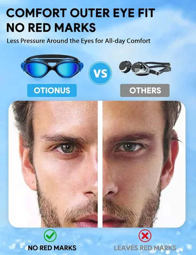Miniatura 5 de Gafas de natación para adultos, antiniebla, anti rayos UV, sin fugas, visión clara, gafas de natación para hombres y mujeres, unisex