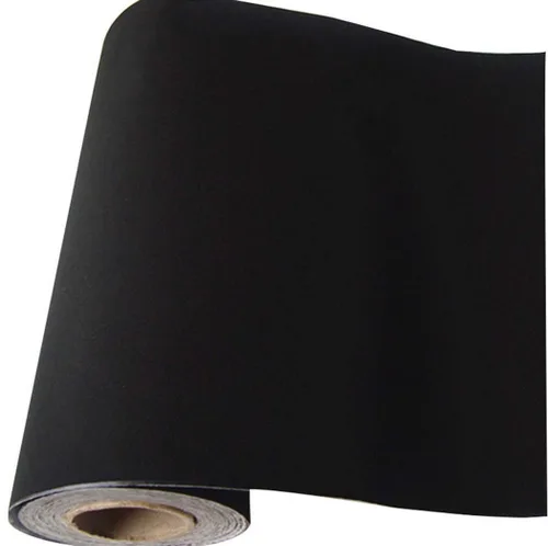 Forro de papel autoadhesivo de terciopelo con respaldo de flocado para cajones de joyas, tela para manualidades, despegar y pegar, negro, forro de