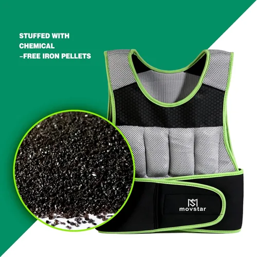 Miniatura 5 de Chaleco con peso ajustable para mujeres y hombres con diseño reflectante de 10 libras, chaleco de entrenamiento de 20 libras para entrenamiento