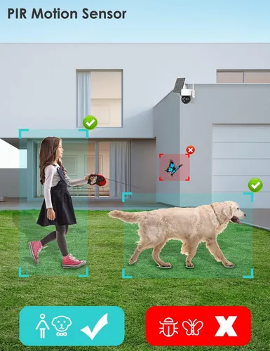 Miniatura 5 de Cámara de seguridad al aire libre, 2K/3MP Cámaras de seguridad de visión nocturna inalámbricas al aire libre con sensor de movimiento PIR IP66