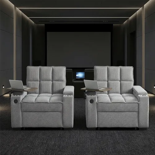 Miniatura 23 de Auvsoce - Sofá cama biplaza de 65 pulgadas, sofá convertible para sala de estar, sofá para RV con respaldo ajustable, chaise longue, mesa lateral