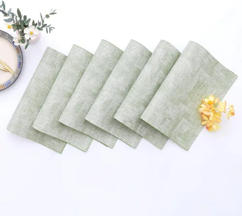 Miniatura 7 de Homaxy Juego de 6 manteles individuales de piel sintética resistentes al calor para mesa de comedor, impermeables, lavables, lavables, manteles