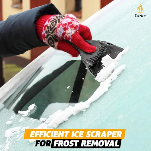 Miniatura 6 de EcoNour Raspadores de hielo para parabrisas de automóvil (1 paquete) Rascador de hielo para automóvil Raspador de nieve para ventana