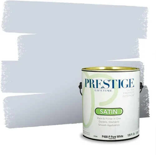 Miniatura 1182 de Pintura Exterior + imprimación PRESTIGE, todo-en-uno, 1 galón, acabado mate, color comparable al Valspar* Royal Gray* VS151-Gris real
