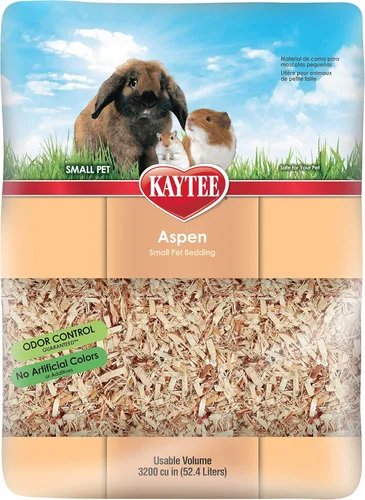 Miniatura 5 de Kaytee Aspen - Ropa de cama para mascotas para conejillos de indias, conejos, hámsters, jerbos y chinchillas, 19.7 litros