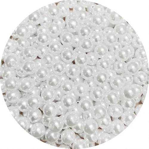Miniatura 43 de Perlas de cuentas, 4000 piezas de cuentas de perlas de 3 mm redondas para llaveros, pulseras, collares, llaveros, joyería, manualidades, decoración