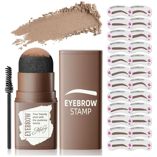Miniatura 3 de Kit de Plantilla de Sello para Cejas - Kit de Plantilla para Cejas para Principiantes, Kit de Plantilla y Sello para Cejas de Larga Duración, A