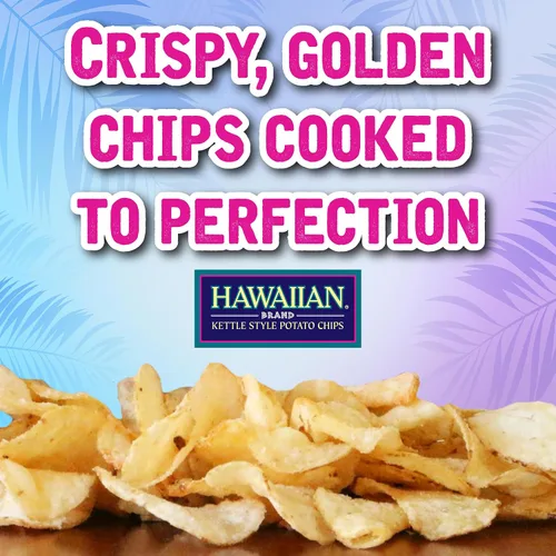 Miniatura 4 de Hawaiian Brand Kettle Style Papas Fritas Surf Pack, 18 Bolsas de Porción Individual (1 oz Cada Una) – Incluye Sabores Sweet Maui Onion, Luau BBQ