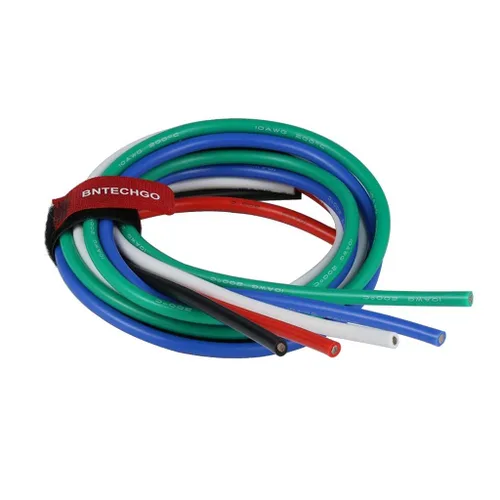 Miniatura 10 de BNTECHGO cable de caucho de silicona calibre 10 de 20 pies [10 pies negros y 10 pies rojos] 600 voltios, 200 grados centígrados, resistente a altas