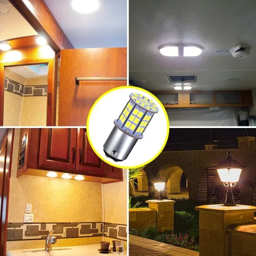 Miniatura 7 de GRV Ba15d 1142 1076 Bombilla LED 4W 56-2835SMD Super Brillante AC/DC 12V-24V 40W de Reemplazo Halógeno para Luces Interiores de RV, Remolque