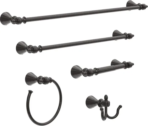 Miniatura 3 de Delta Vessona - Toallero de 18 pulgadas para baño, barra de toalla de bronce veneciano para baño, toallero de pared para baño, soporte para toallas